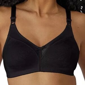 Black Full Coverage Bra with Wide Underband